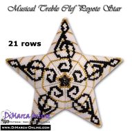 Tutorial 21 rows - Musical Treble Clef 3D Peyote Star + Basic Tutorial Little 3D Peyote Star (download link per e-mail)