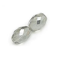 FPO Platinum Olives 6x4 mm Fire Polished - 50 x