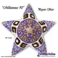 Tutorial 28 rows - Milestones 90 - 3D Peyote Star + Basic Tutorial (download link per e-mail)