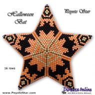 Tutorial 16 rows - Halloween Bat 3D Peyote Star + Basic Tutorial (download link per e-mail)