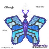 Tutorial 15 rows - Butterfly 3D Peyote Star + Basic Tutorial Little 3D Peyote Star (download link per e-mail)