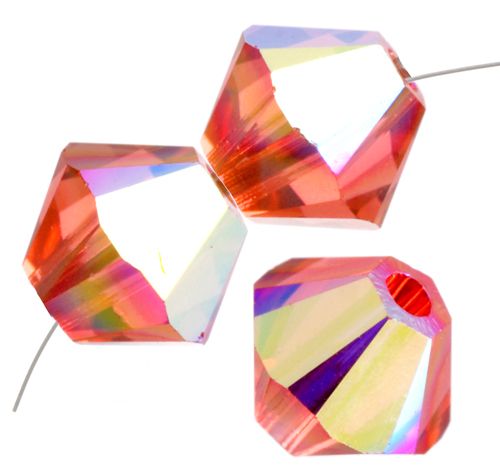 Padparadscha AB 4 mm Bicone Preciosa - 50 x