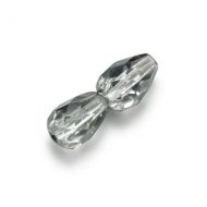 Platinum Tear Drops 10x7 mm Fire Polished - 20 x * BUY 1 - GET 1 FREE *