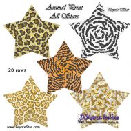 Tutorial 20 rows - Animal Print All Stars 3D Peyote Star + Basic Tutorial Little 3D Peyote Star (download link per e-mail)