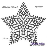 Tutorial 18 rows - Black & White 2 - 3D Peyote Star + Basic Tutorial Little 3D Peyote Star (download link per e-mail)