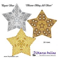 Tutorial 18 rows - Bicone Bling All Stars 3D Peyote Star + Basic Tutorial Little 3D Peyote Star (download link per e-mail)