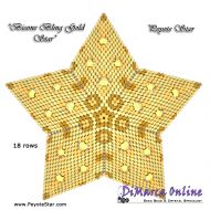 Tutorial 18 rows - Bicone Bling Gold 3D Peyote Star + Basic Tutorial (download link per e-mail)