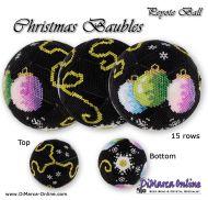 Tutorial 15 rows - Christmas Baubles Peyote Ball incl. Basic Tutorial (download link per e-mail)