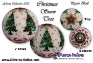 Tutorial 07 rows - Christmas Snow Tree Peyote Ball incl. Basic Tutorial (download link per e-mail)