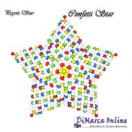 FREE TUTORIAL 11 rows - Confetti 3D Peyote Star (download link per e-mail)