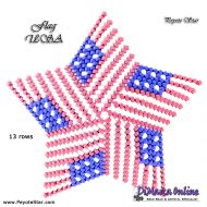 Tutorial 13 rows - Flag USA 3D Peyote Star + Basic Tutorial (download link per e-mail)