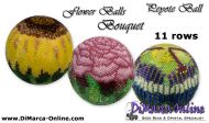 Tutorial 11 rows - Flower Bouquet Collection (3 x) Peyote Ball incl. Basic Tutorial (download link per e-mail)