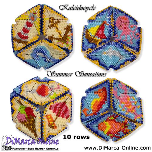 Tutorial 10 rows - Summer Sensations Kaleidocycle incl. Basic Tutorial (download link per e-mail) - NEW format