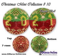 Tutorial 07 rows - Christmas Mini 10 Peyote Ball incl. Basic Tutorial (download link per e-mail)