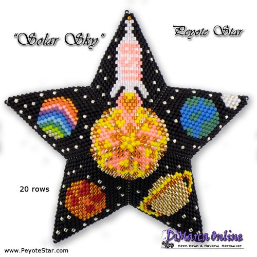 Tutorial 20 rows - Solar Sky 3D Peyote Star + Basic Tutorial Little 3D Peyote Star (download link per e-mail)