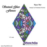 Tutorial 47 rows - Stained Glass Flowers - 3D Peyote Pod + Basic Tutorial (download link per e-mail)