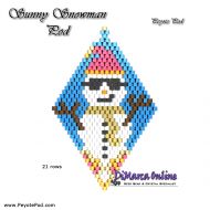 Tutorial 21 rows - Sunny Snowman 3D Peyote Pod + Basic Tutorial Little 3D Peyote Pod (download link per e-mail)