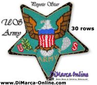 Tutorial 30 rows - US Army 3D Peyote Star + Basic Tutorial (download link per e-mail)