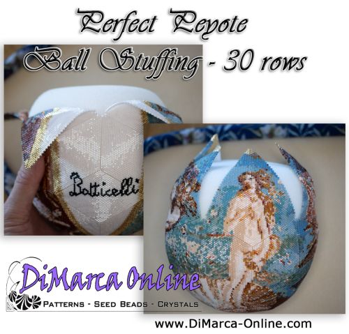 Perfect 3D Peyote Ball Foam Stuffing 30 rows