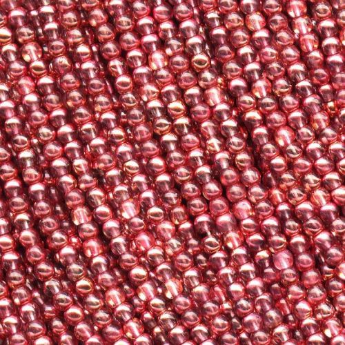 RB3-00030/45621 Crystal Metallic Pink Rose Round Beads 3 mm - 150 x