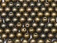 RB6-01670 Bronze Grey Satin Mix Round Beads 6 mm - 50 x
