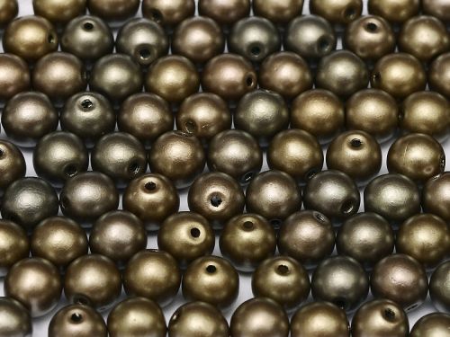 RB6-01670 Bronze Grey Satin Mix Round Beads 6 mm - 50 x