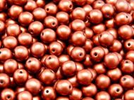 RB6-01750 Dark Copper Satin Round Beads 6 mm - 50 x