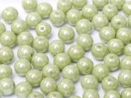 RB6-03000/14457 Chalk Light Turquoise Lumi Round Beads 6 mm - 50 x