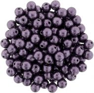 RB3-04B02 ColorTrends - Metallic Tawny Port Round Beads 3 mm - 100 x