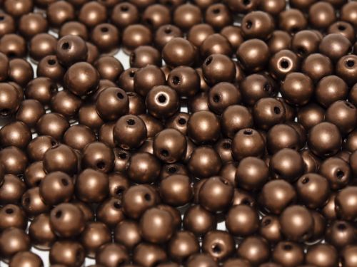 RB3-23980/84415 Antique Bronze Matt Round Beads 3 mm - 100 x