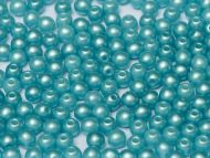 RB4-25019 Pastel Pearl Turquoise Round Beads 4 mm - 100 x