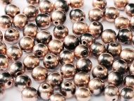 RB6-23980/27100 Jet Capri Gold Round Beads 6 mm - 50 x