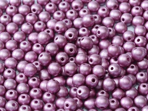 RB4-29428 Metallic Matt Amethyst Round Beads 4 mm - 100 x
