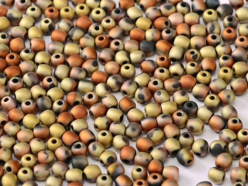 RB3-98572 California Gold Rush Matt Round Beads 3 mm