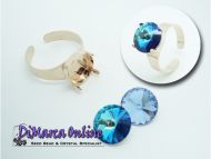 Ring Setting 12 mm Solitaire Rose Gold Plated