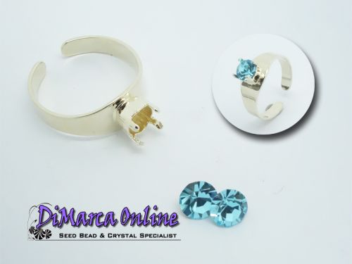 Ring Setting SS29 - 6 mm Gold Plated