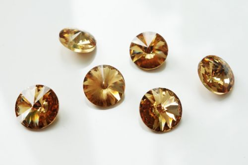 R08 Light Colorado Topaz Rivoli 8 mm SS39 Preciosa - 6 x