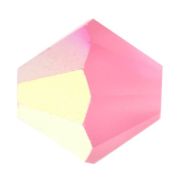 Rose AB Matt 4 mm Bicone Preciosa - 50 x