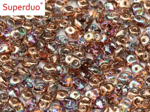 SD-00030/98533 Crystal Rainbow Copper SuperDuo Beads