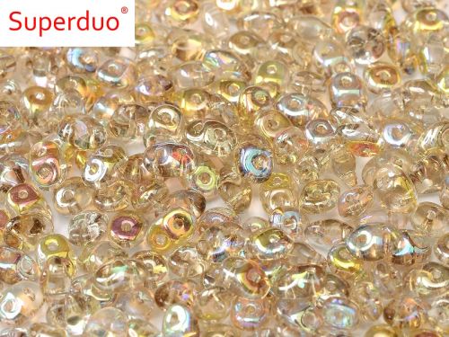SD-00030/98534 Crystal Rainbow Lemon SuperDuo Beads