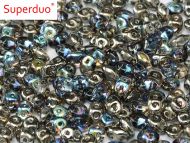 SD-00030/98537 Crystal Rainbow Graphite SuperDuo Beads