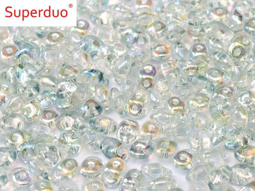 SD-00030/98538 Crystal Rainbow Blue SuperDuo Beads