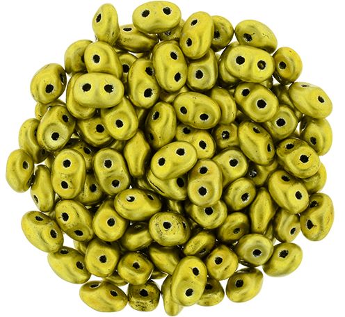 SD-24208 Metalust Yellow Gold SuperDuo Beads