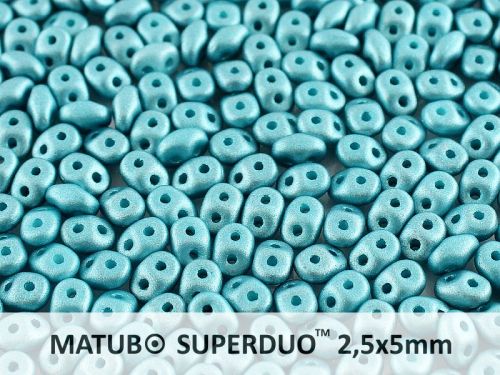 SD-29436 Metallic Matt Blue Turquoise SuperDuo Beads