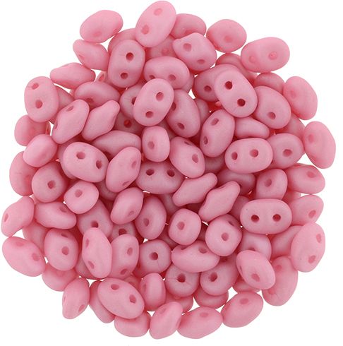 SD-29560 Opaque Silk Matt Rose SuperDuo Beads