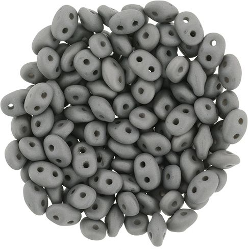 SD-29566 Opaque Silk Matt Grey SuperDuo Beads