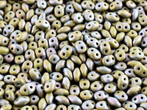 SD-53410/85001 Opaque Olive Nebula Matt SuperDuo Beads