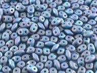 SD-63030/85001 Opaque Turquoise Nebula Matt SuperDuo Beads