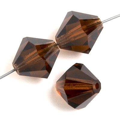 Smoked Topaz 8 mm Bicone Preciosa - 20 x