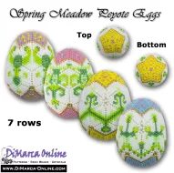 Tutorial 07 rows - Spring Meadow (4 x) Peyote Eggs incl. Basic Tutorial (download link per e-mail) - NEW format